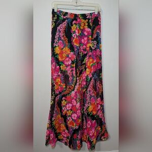 Show Me Your Mumu Princess Di Ballgown Skirt Black Bright Floral Women's Size S*